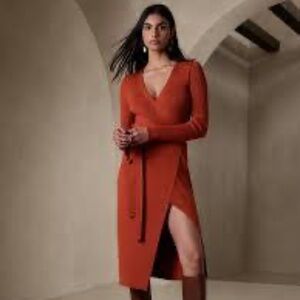 Banana Republic Netta Ribbed Wrap Dress